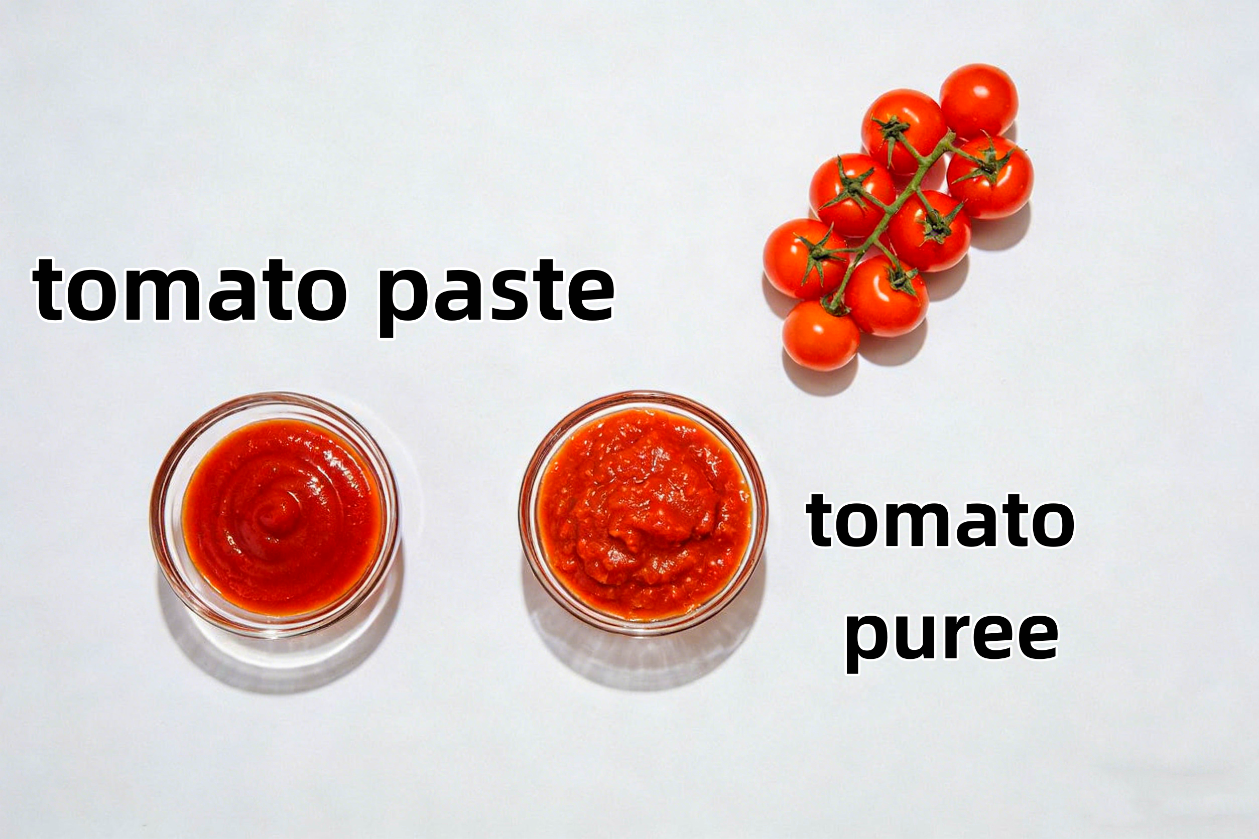 番茄酱和番茄泥的对比